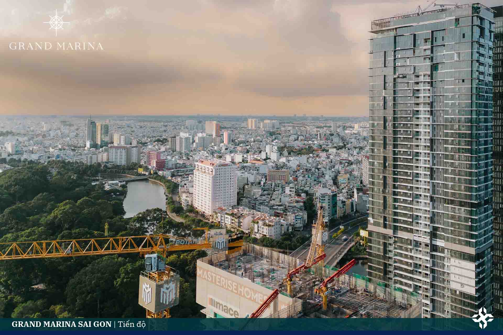 Grand Marina Saigon | Tiến độ dự án căn hộ hàng hiệu Mariott Bason.