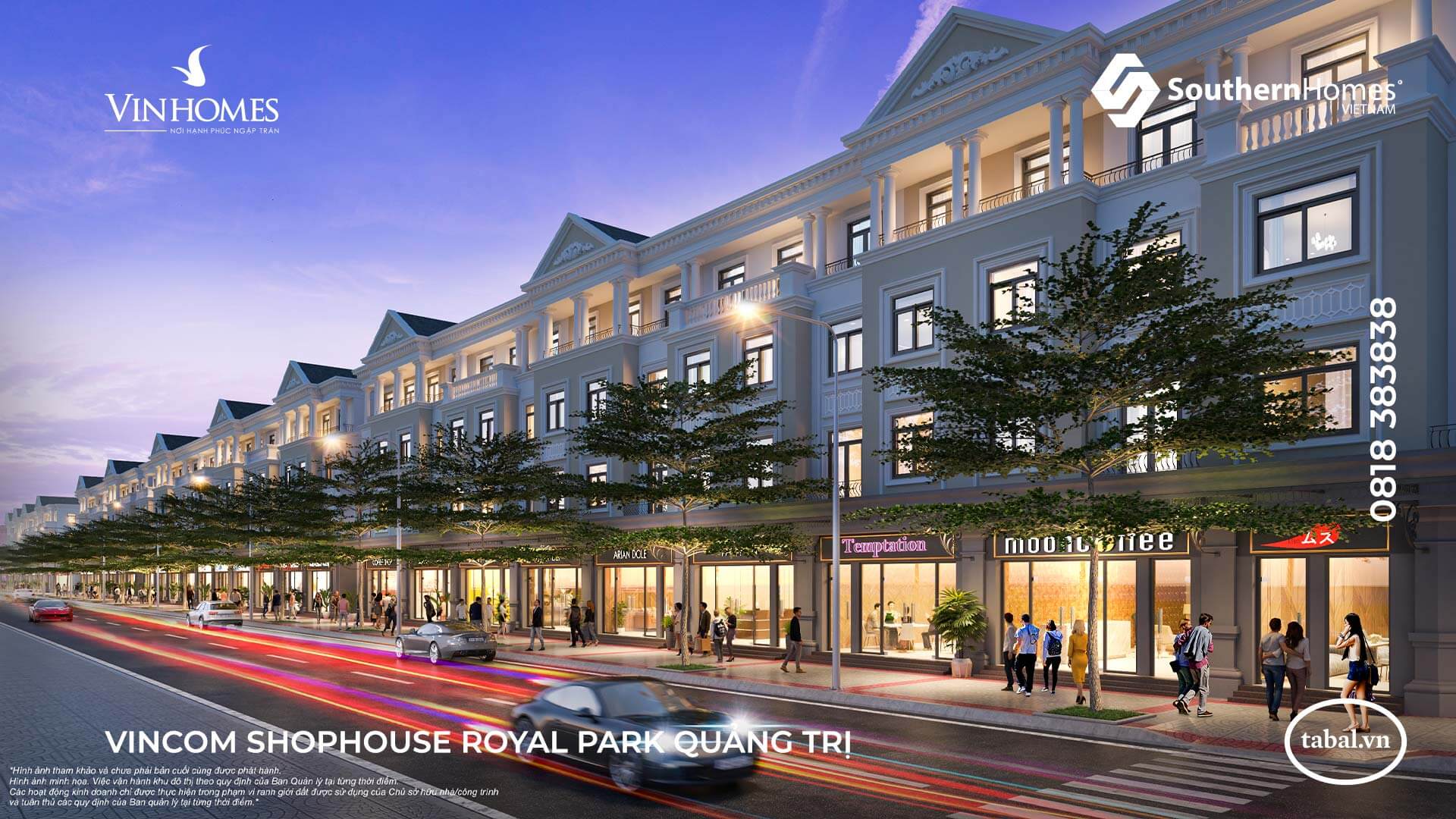 Vincom Shophouse Royal Park - Tổ hợp TTTM, nhà phố thương mại liền kề là dự án có tầm cỡ và quy mô đầu tiên tại Quảng Trị.