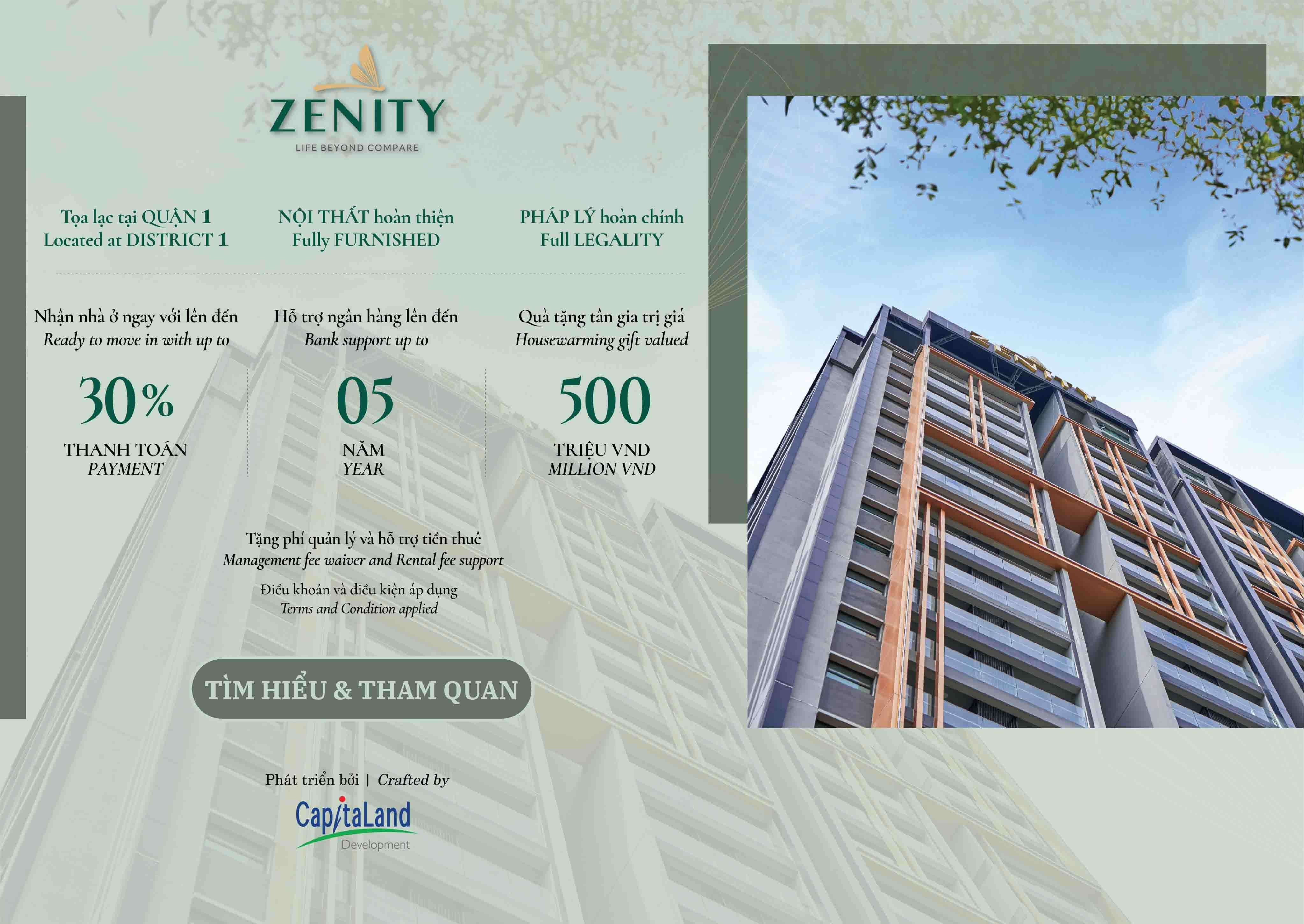 Zenity Capitaland Quận 1 - Chính sách bán hàng tháng 6/2023