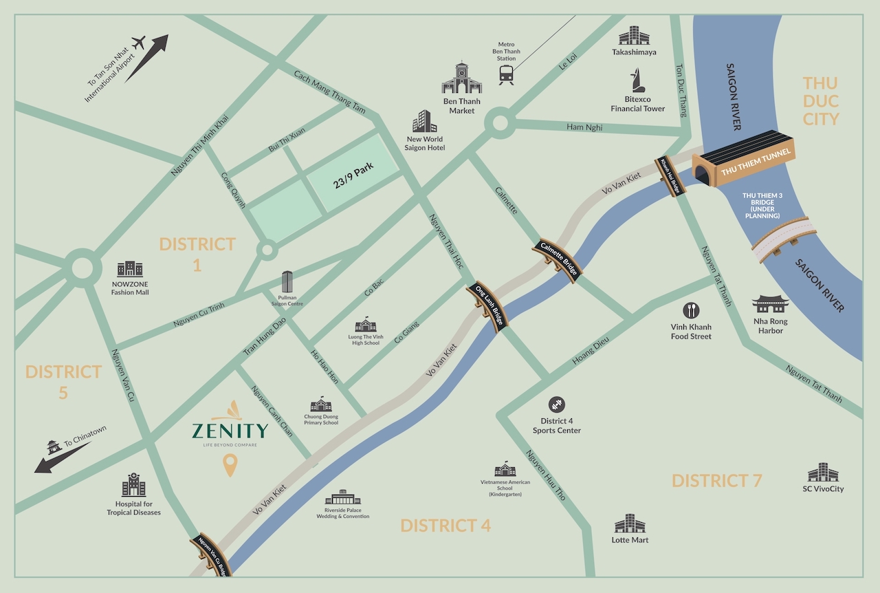 Map ZENITY CAPITALAND - Đất xanh Đà Nẵng