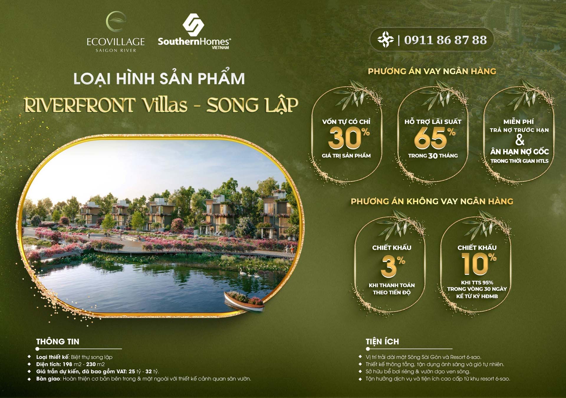 Ecovillage Saigon River mở bán nhà phố biệt thự
