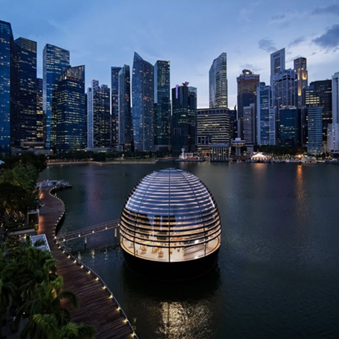 Trụ sở Apple Marina Bay Sands công trình kiến trúc mang tính biểu tượng được thiết kế bởi Foster + Partners.
